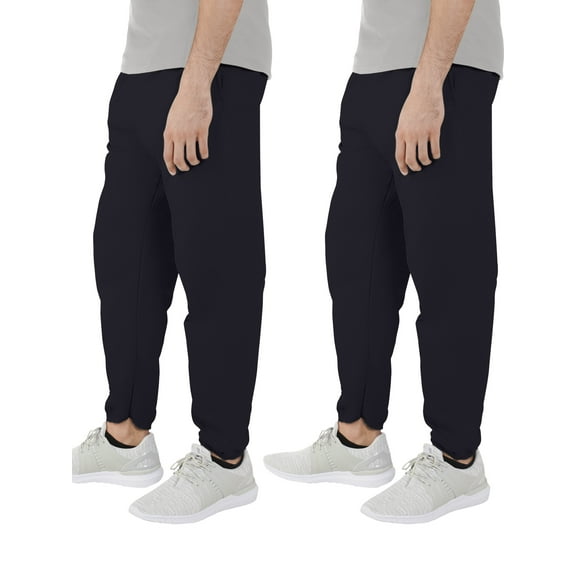 Fruit of the Loom Men's EverSoft Fleece Elastic Bottom Sweatpants, 2 Pack