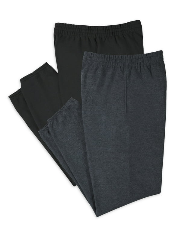Men's EverSoft Fleece Elastic Bottom Sweatpants, 2 Pack