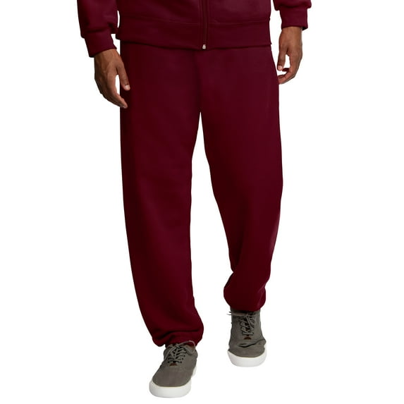 Fruit of the Loom Men's EverSoft Fleece Elastic Bottom Sweatpants with Pockets, Sizes S-4XL