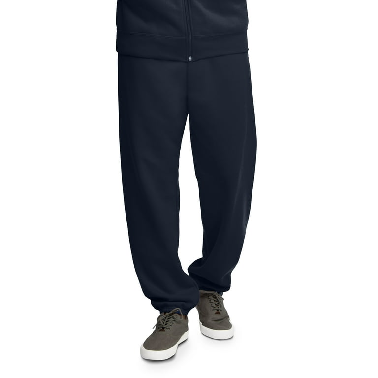 Fruit of the Loom Men s EverSoft Cotton Fleece Sweatpants Elastic Bottom Adjustable Waist with Pockets Walmart