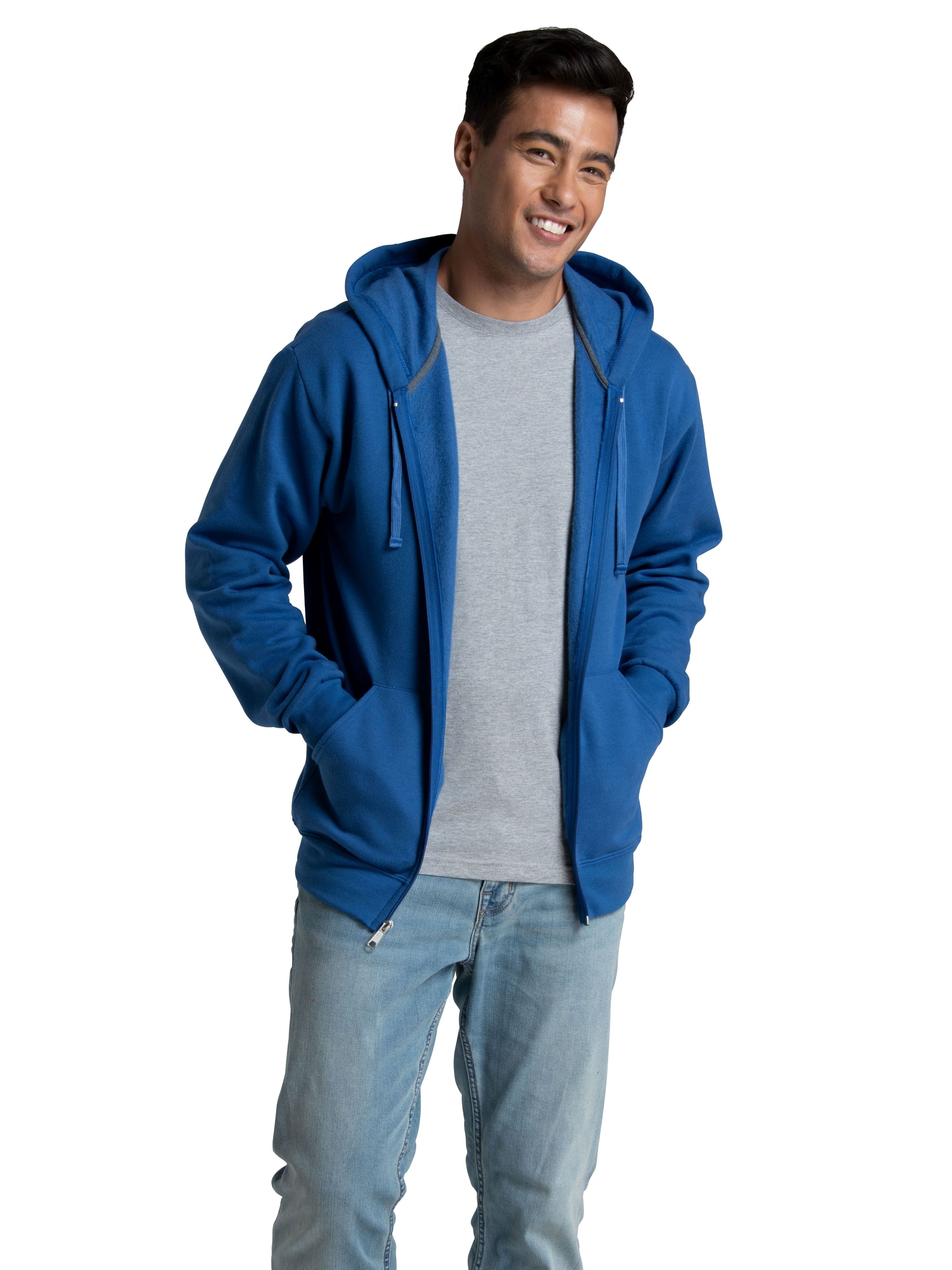 Fruit of the Loom Men s EverSoft Fleece Full Zip Hoodie Jacket Sizes S 3XL