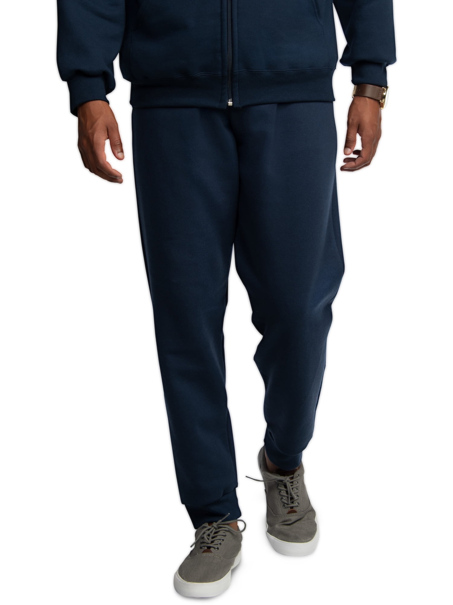 Fruit of the Loom Men s EverSoft Fleece Elastic Bottom Sweatpants with Pockets Sizes S 4XL Walmart