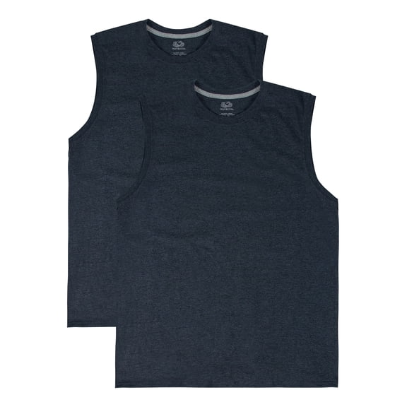 Fruit of the Loom Men's Jersey Sleeveless Muscle Shirts, 2 Pack, size S-4XL