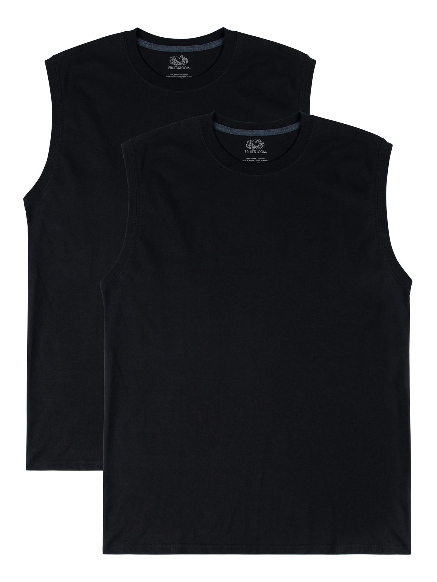 Fruit of the Loom Men's EverSoft Sleeveless Tank Tops, 2 Pack Muscle