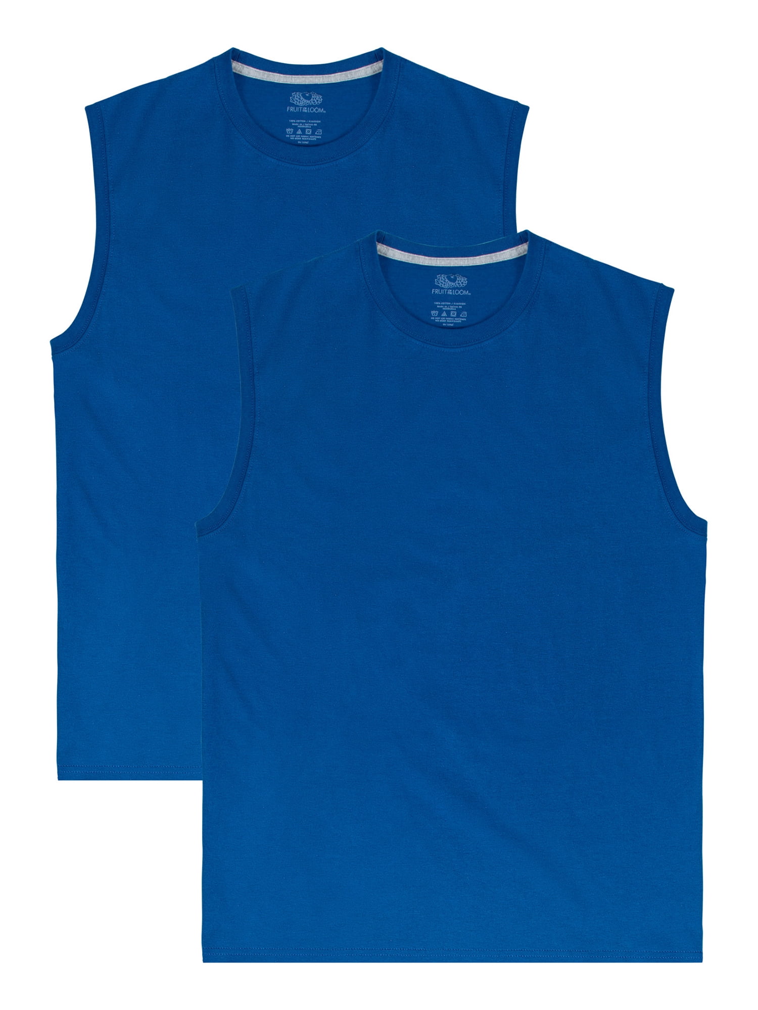 Fruit of the Loom Men's EverSoft Muscle Shirts, 2 Pack - Walmart.com