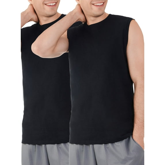 Fruit of the Loom Men's EverSoft Muscle Shirts, 2 Pack