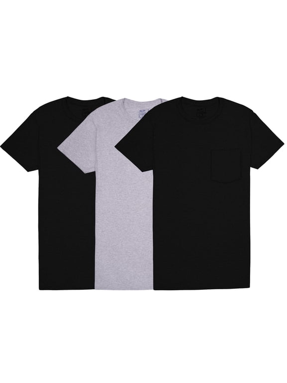 Men's EverSoft Pocket T-Shirt Undershirts, 3-Pack