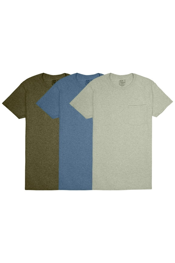 Men's EverSoft Pocket T-Shirt Undershirts, 3-Pack