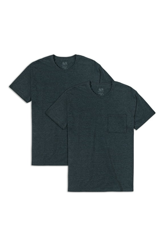Men's EverSoft Short Sleeve Pocket T-Shirt, 2 Pack