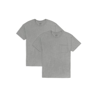 Fruit of the Loom Men's Tagless White Crew Neck T-Shirts, 5 Pack
