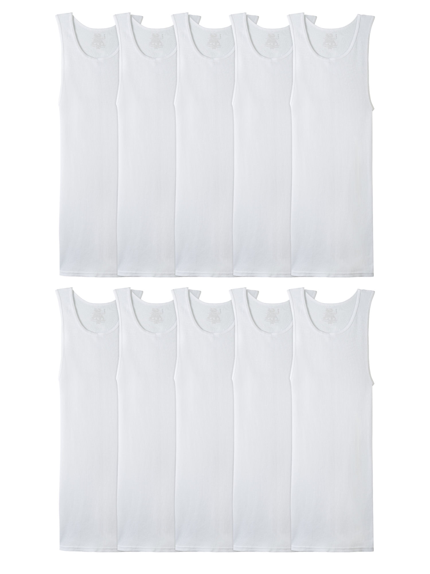 Men's Cotton Eversoft A-Shirt Tank Top Undershirts, 10-Pack, Sizes S-3XL