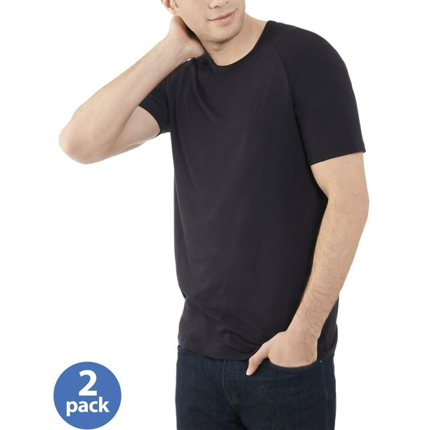 Fruit of the Loom Men's Everlight Short Sleeve Raglan TShirt 2 Pack