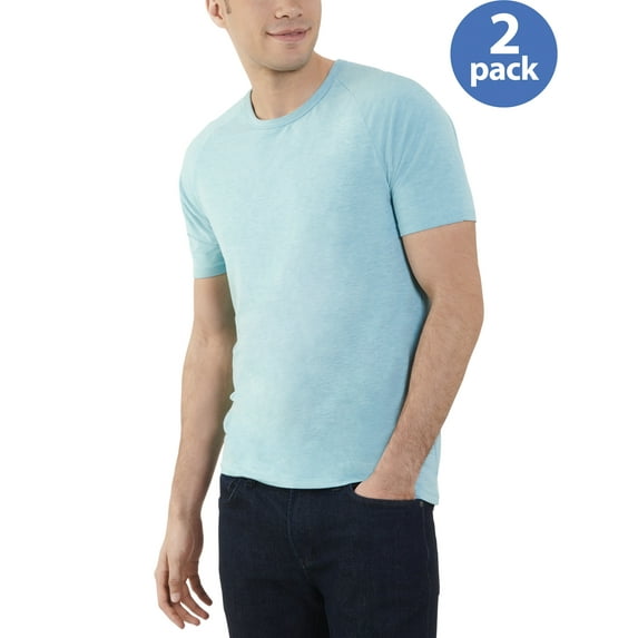 Fruit of the Loom Men's Everlight Short Sleeve Raglan T-Shirt - 2 Pack