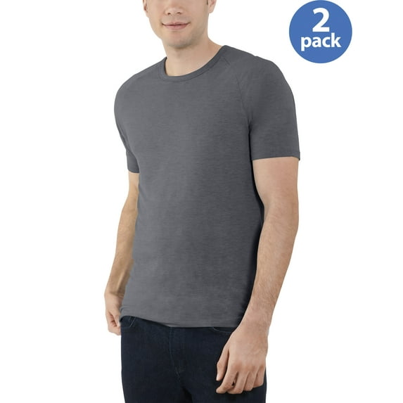 Fruit of the Loom Men's Everlight Short Sleeve Raglan T-Shirt - 2 Pack