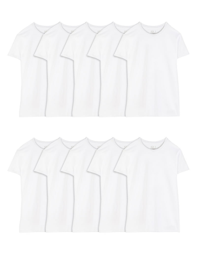 Fruit of the Loom Men's EverSoft White Crew Neck Undershirts
