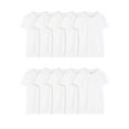thumbnail image 1 of Fruit of the Loom Men's EverSoft White Crew Neck Undershirts, Moisture-Wicking Cotton Short Sleeve T-Shirts, Super Value 10-Pack, 1 of 14