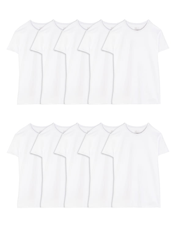 Men's Crew Neck T-Shirt Undershirts, White Multipacks, Also Available in Big & Tall