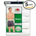 thumbnail image 1 of Fruit of the Loom Men's Exposed Waistband Woven Fashion BoxersPack of 5, 1 of 1