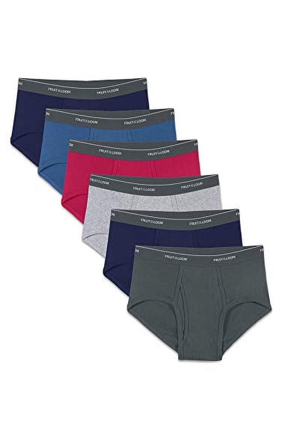 Men's Fashion Brief (Pack of 6), Solids, Small