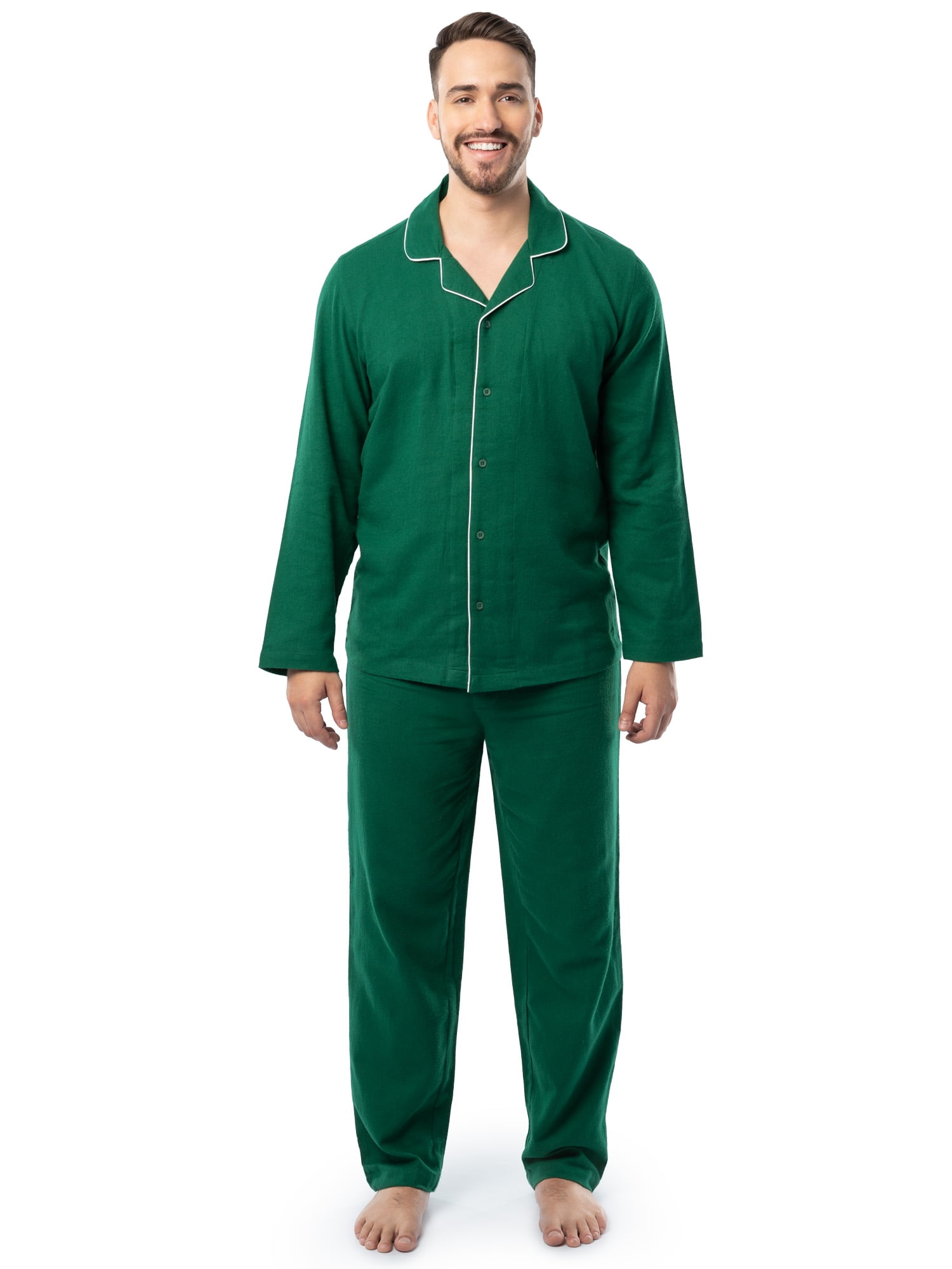 Fruit of the Loom Men's Flannel Top and Bottom Pajama Set, Sizes S-5XL