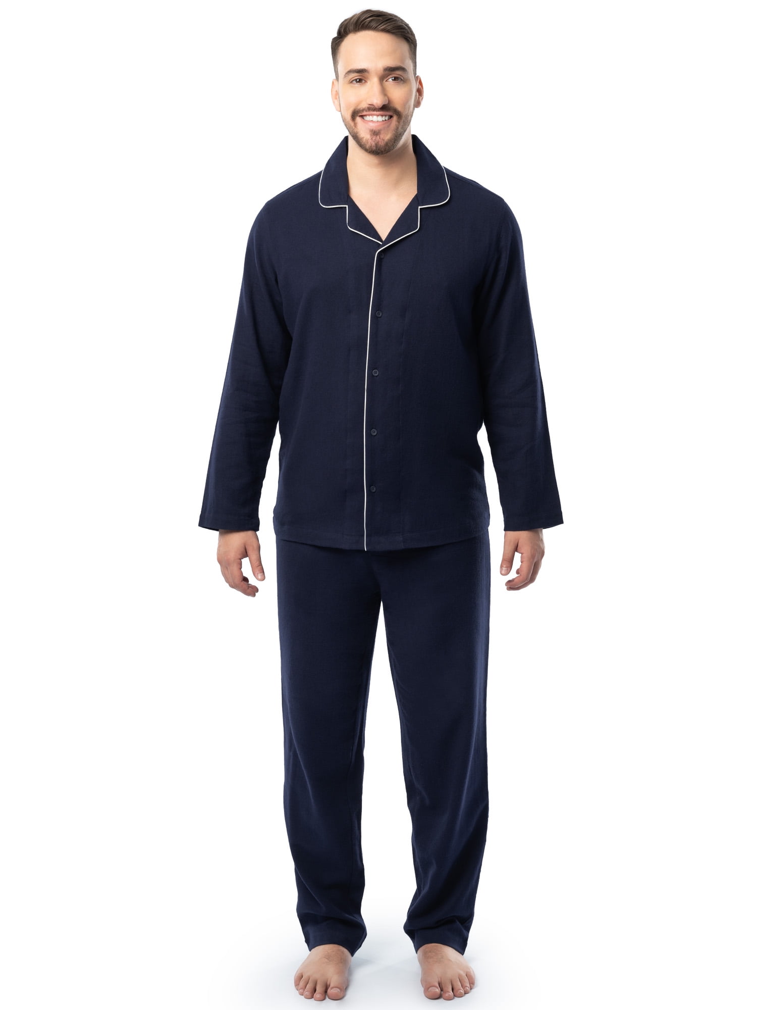 Fruit of the Loom Men's Flannel Top and Bottom Pajama Set, Sizes S-5XL