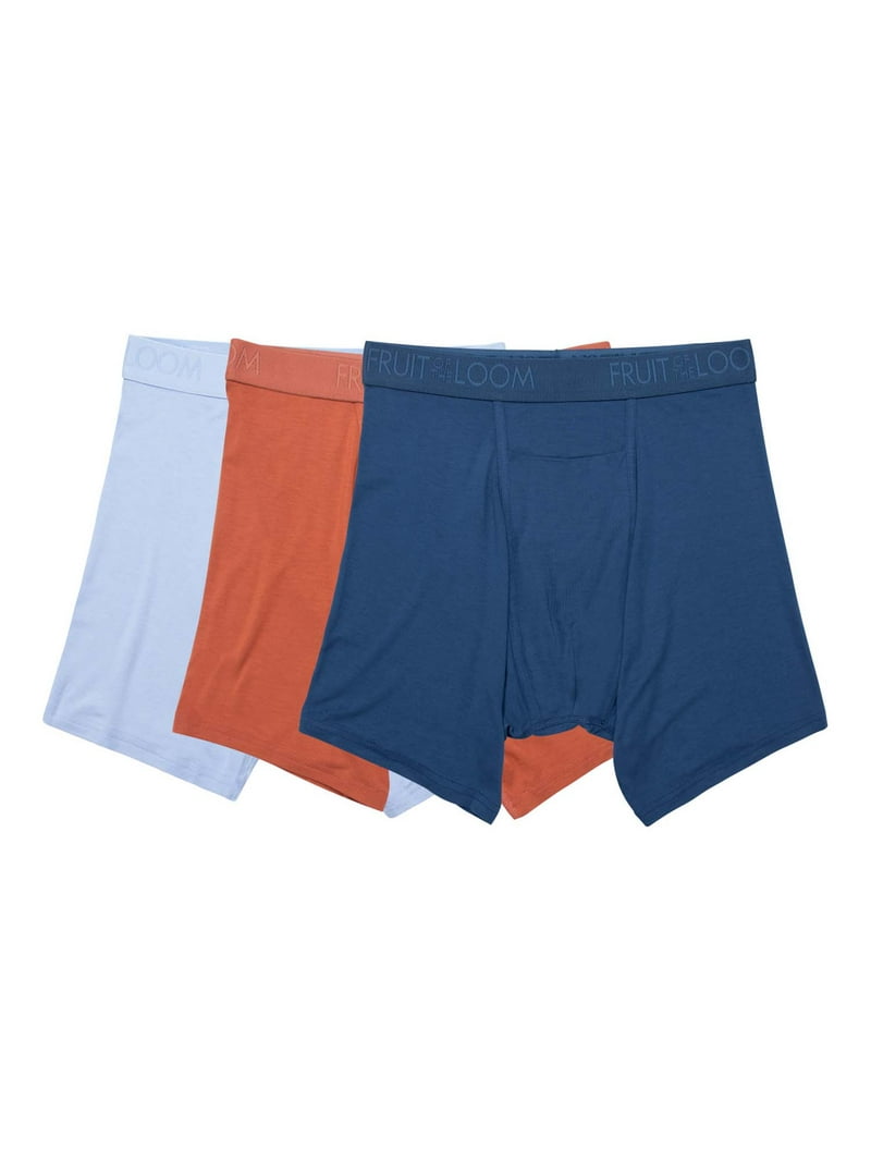 Fruit of the Loom Men's Fruitful Threads Boxer Briefs, 3-Pack