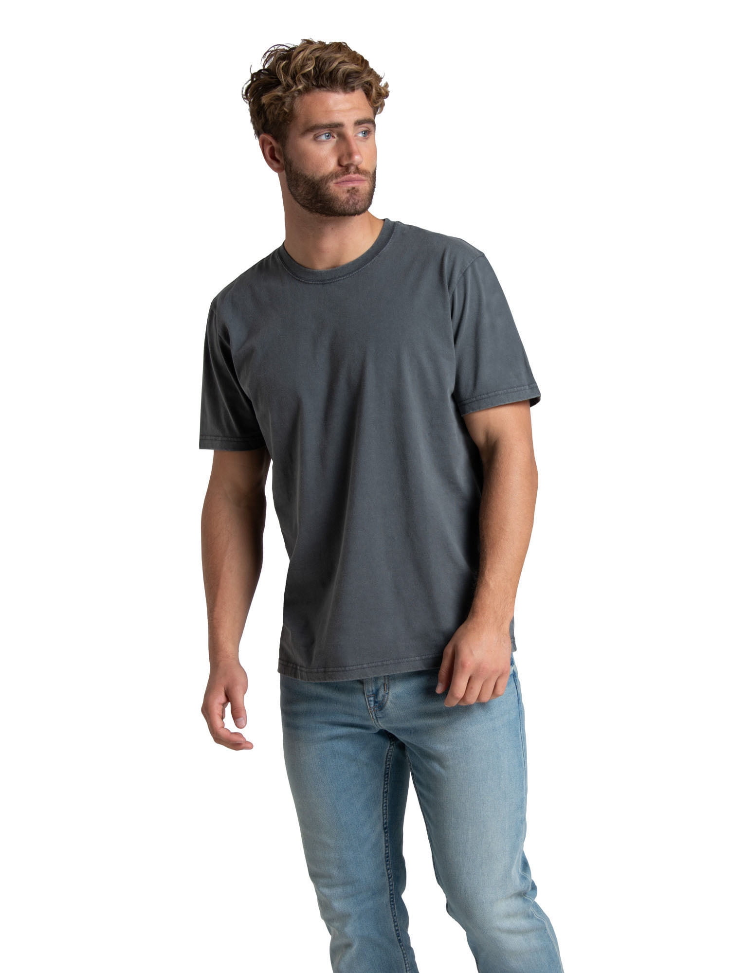 Fruit of the Loom Men s Ultra Soft Garment Dyed Crewneck T Shirt Sizes S 2XL