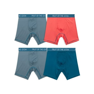Fruit of the Loom Men's Getaway Boxer Briefs, 3+1 Bonus Pack