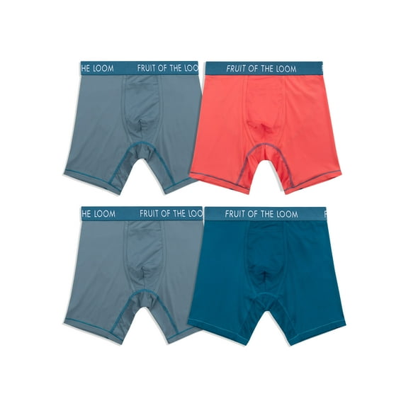 Fruit of the Loom Men's Getaway Boxer Briefs, 3+1 Bonus Pack