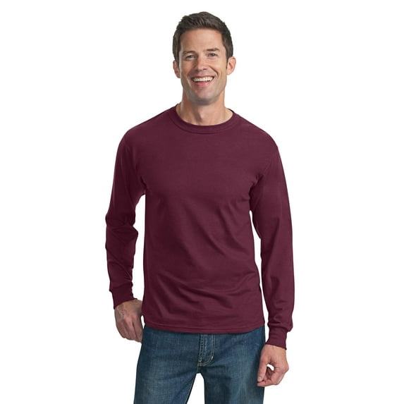 Fruit of the Loom Men's HD Cotton 100% Cotton Long Sleeve T-Shirt 4930
