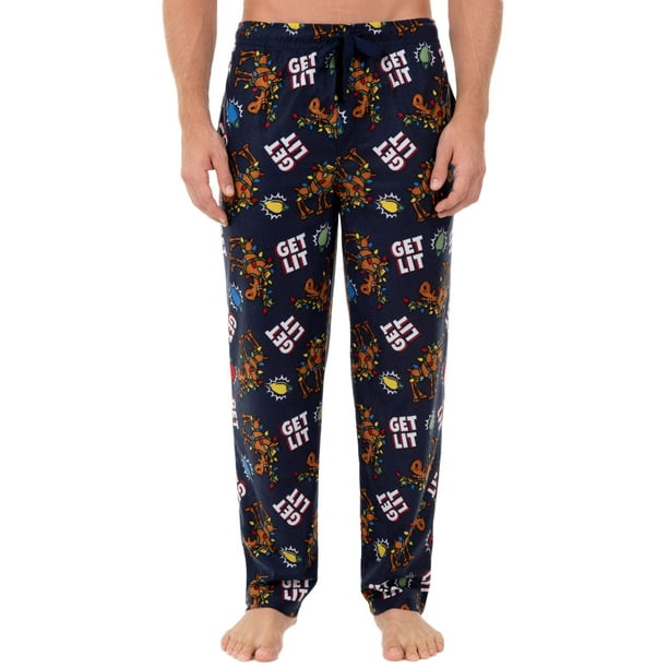 Fruit of the Loom Men's Holiday Print Super Soft Microfleece Pajama ...