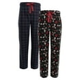 thumbnail image 1 of Fruit of the Loom Men's Holiday and Plaid Print Soft Microfleece Pajama Pant 2-Pack Bundle, 1 of 15