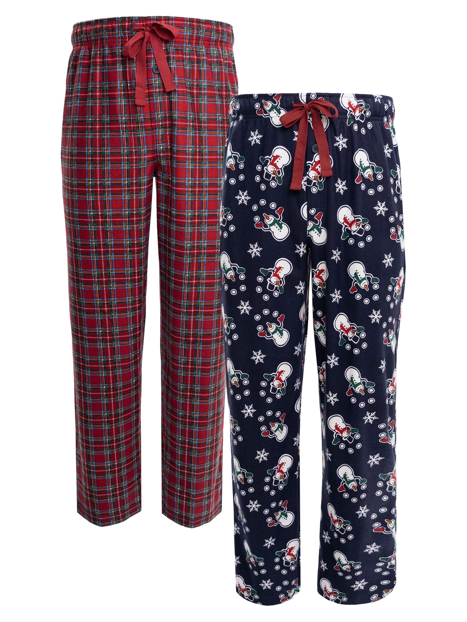 Fruit of the Loom Men's Holiday and Plaid Print Soft Microfleece Pajama Pant 2-Pack Bundle - image 1 of 15