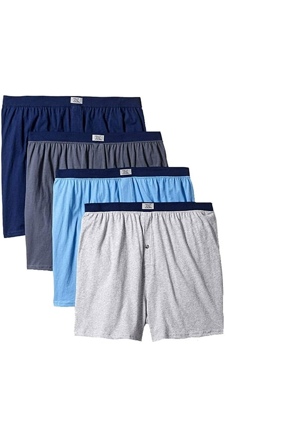 Men's Knit Boxer 5 Pack XX-Large, Cotton Stretch Multi-Color