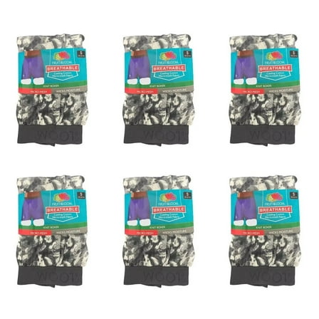 Fruit of the Loom Men's Knit Boxers 6-Pack Breathable Cooling Cotton Micro-Mesh Soft Flex Waistband