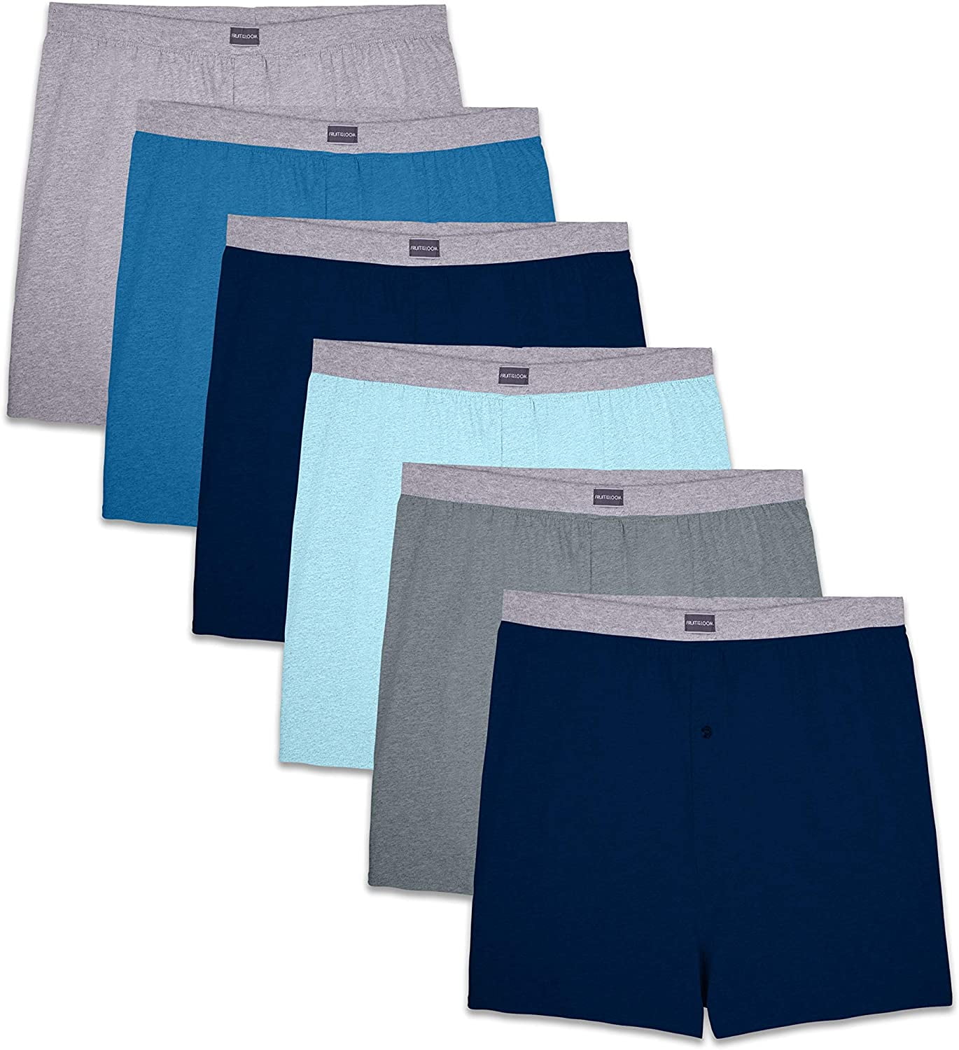 Fruit of the Loom Big Men's Cotton Stretch Boxer Briefs, 6 Pack