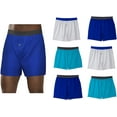 thumbnail image 1 of Fruit of the Loom Men's Knit Boxers Breathable Cooling Cotton Micro-Mesh Soft Flex Waistband, 1 of 8