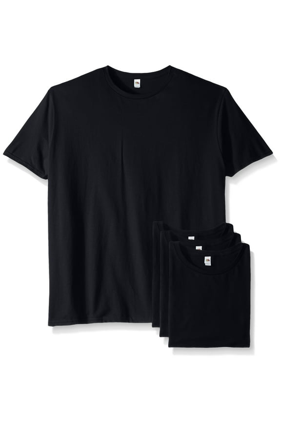 Mens Sofspun Short Sleeve T-Shirt, JZSF45R, 3XL, Black (Pack of 4) 4 Black