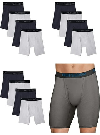 TIHLMK Men's Underwear Cotton Large Size Fatty Men's Boxer Underpants Extra  Long Sport Solid Color 
