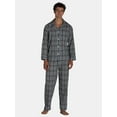 thumbnail image 1 of Fruit of the Loom Men's Long Sleeve Cotton Pajama Top and Pants Sleep Set, 2-Piece, Sizes S-4XL, 1 of 4