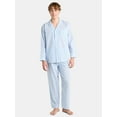 thumbnail image 1 of Fruit of the Loom Men's Long Sleeve Cotton Pajama Top and Pants Sleep Set, 2-Piece, Sizes S-4XL, 1 of 3
