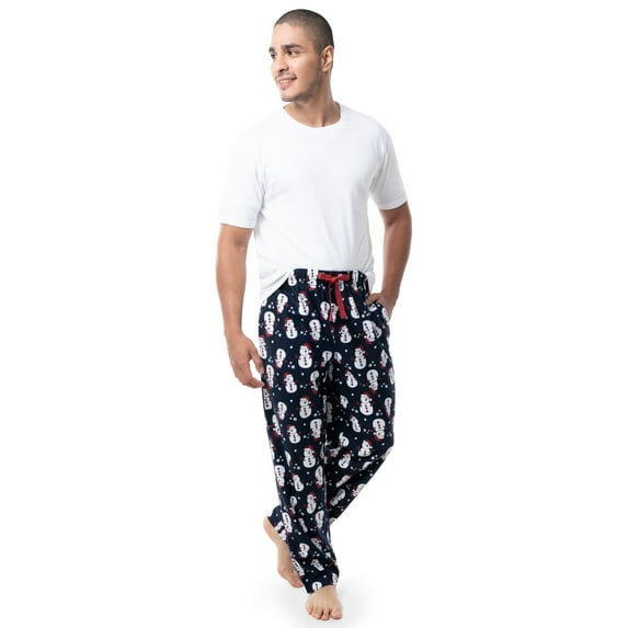 Fruit of the Loom Men's Matte Fleece Holiday Print Pajama Pants, Sizes S-5XL