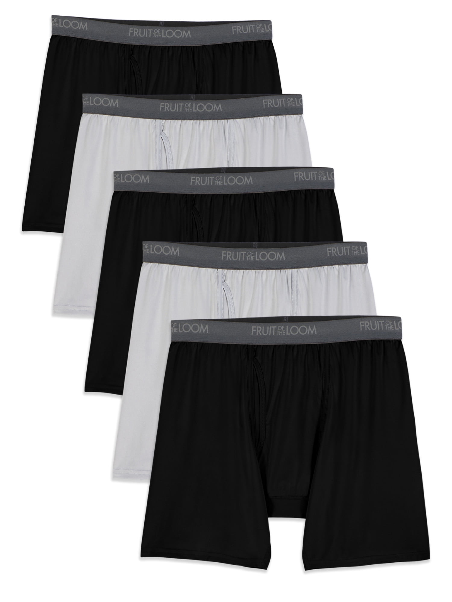 Fruit of the Loom Men's MicroStretch Boxer Briefs, 5 Pack, Sizes SXL