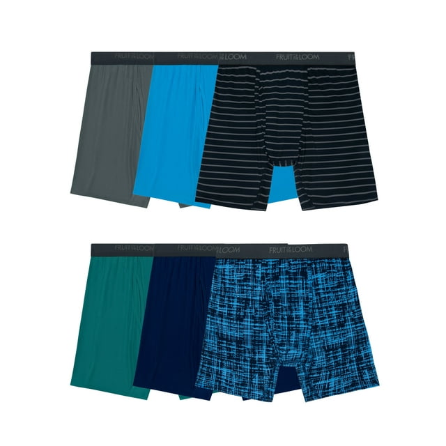 Fruit of the Loom Men's MicroStretch Boxer Briefs, 6Pack, Sizes S3XL