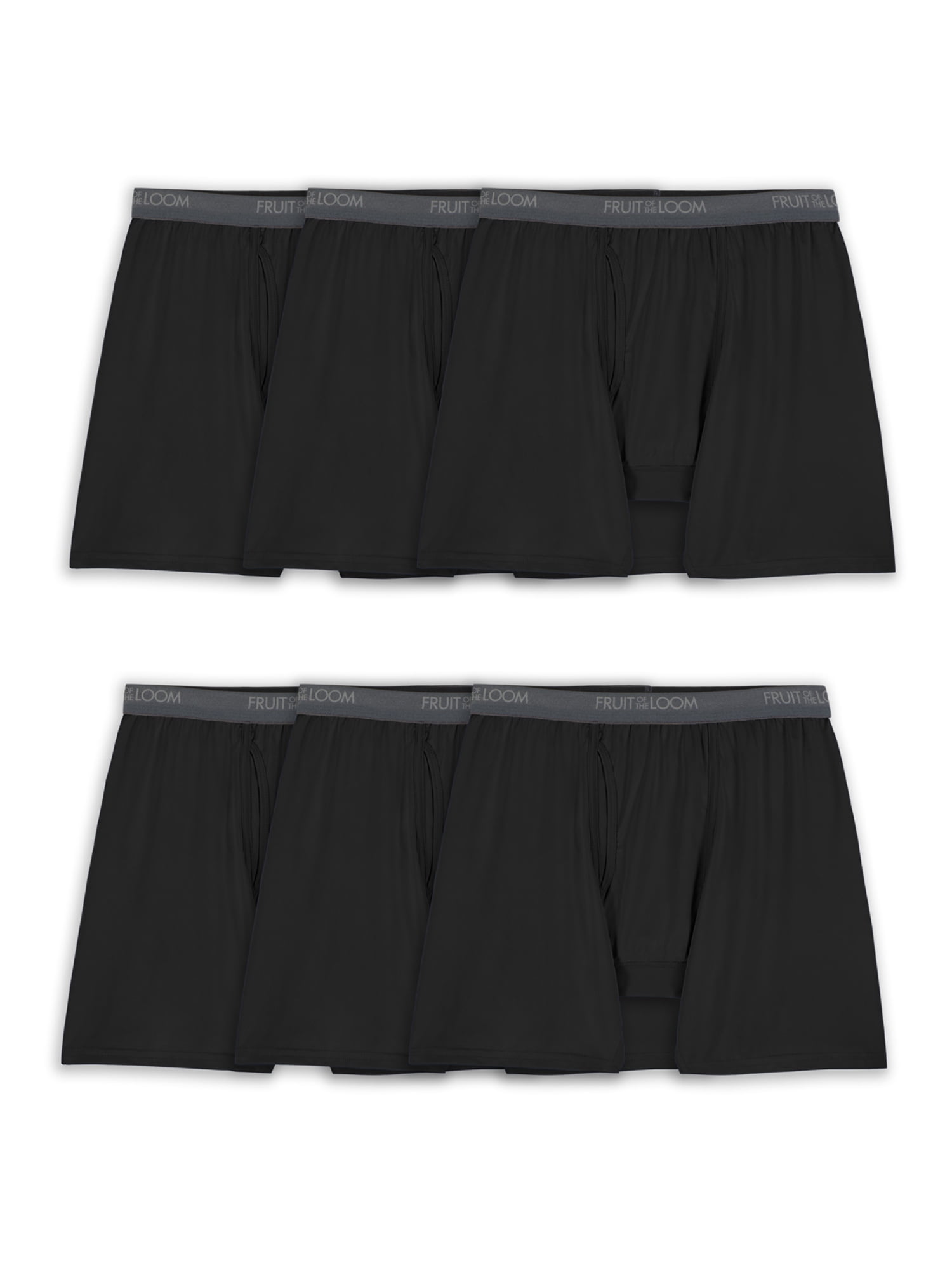 Fruit of the Loom Men s Micro Stretch Boxer Briefs 6 Pack Walmart