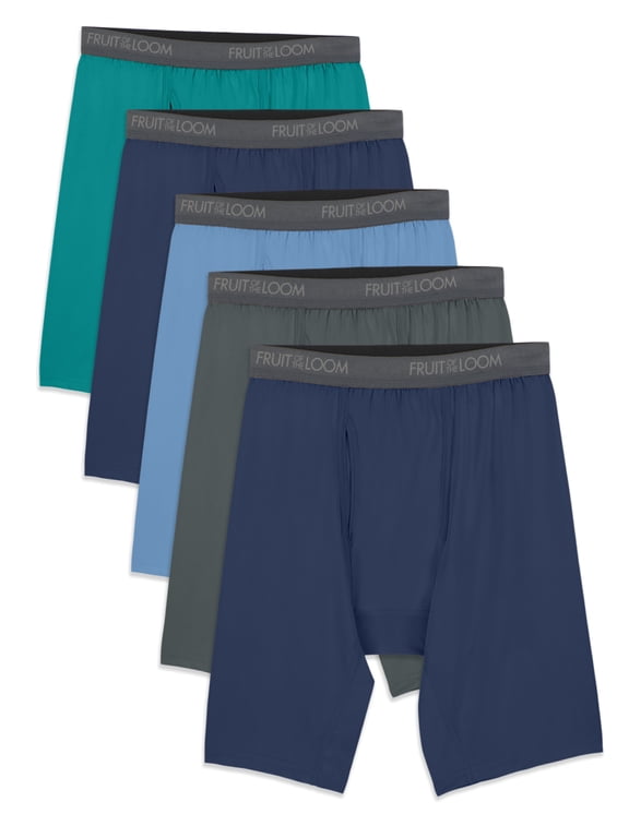 Men's Micro-Stretch Long Leg Boxer Briefs, 5-Pack