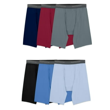 Fruit of the Loom Men's Micro-Stretch Long Leg Boxer Briefs, 6-Pack