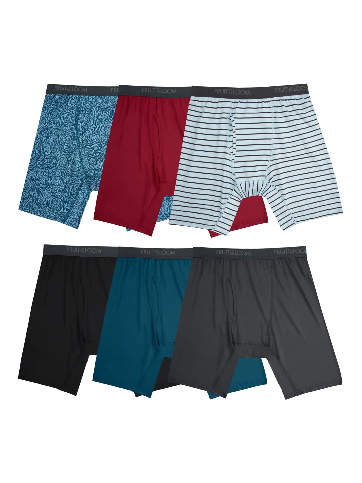 micro stretch fruit of the loom long leg boxer briefs