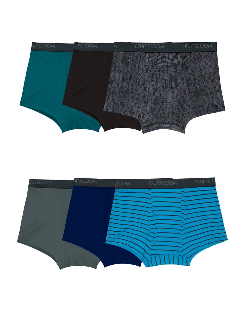 Fruit of the Loom Men's Micro-Stretch Trunk Boxer Briefs, 6-Pack