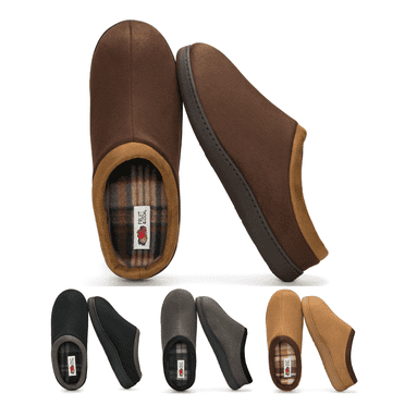 Fruit of the Loom Men's Microsuede Clog - Brown - MEDIUM